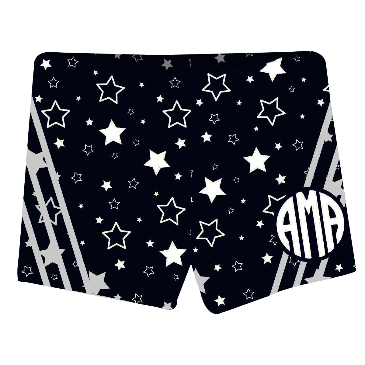 Stars Print Monogram Navy Shorties