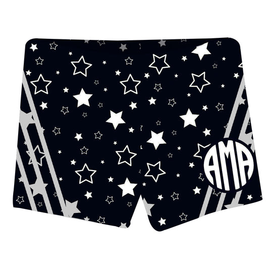 Stars Print Monogram Navy Shorties