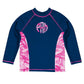 Summer Personalized Monogram Navy Long Sleeve Rash Guard