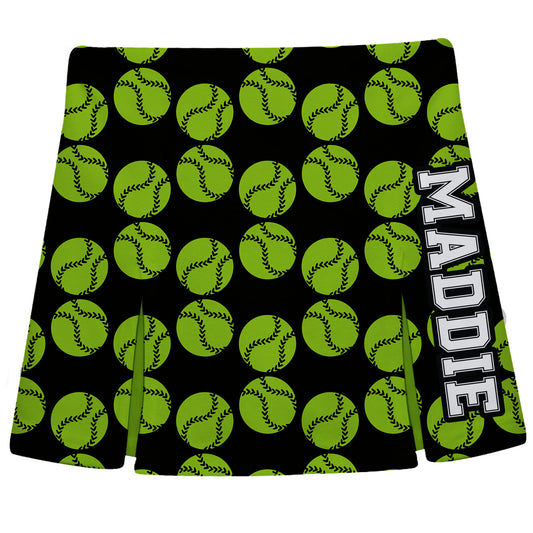 Balls Print Name Black Skort