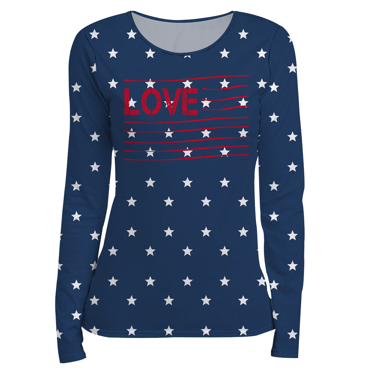 Love and Stars Navy Long Sleeve Tee Shirt