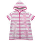 Mermaid Name White and Pink Stripes Cover Up
