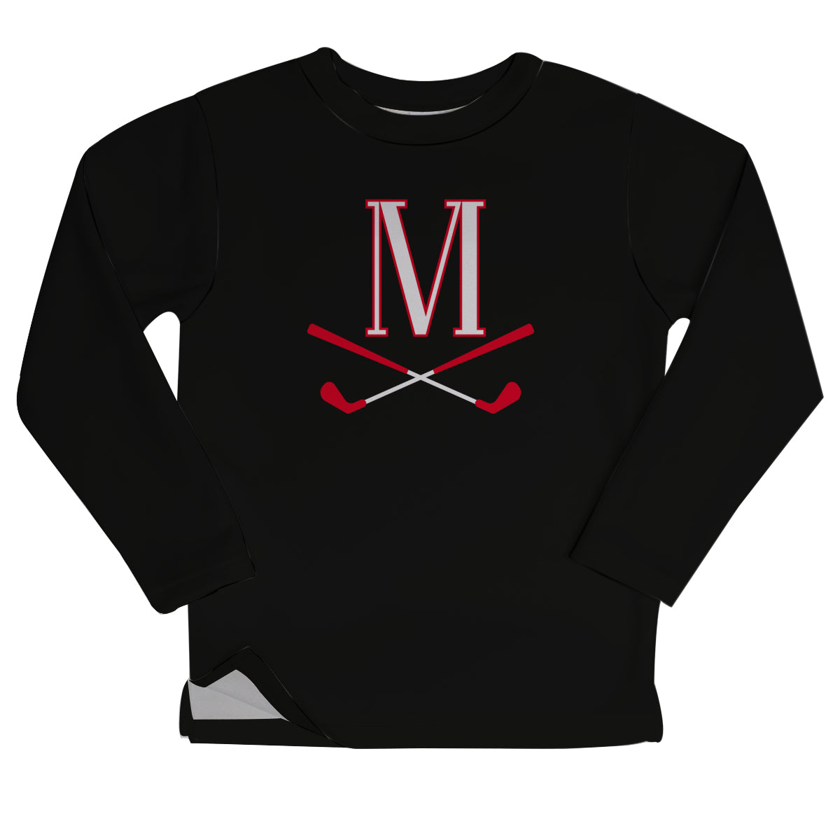Golf Initial Black Fleece Boys and Girls Sweatshirt