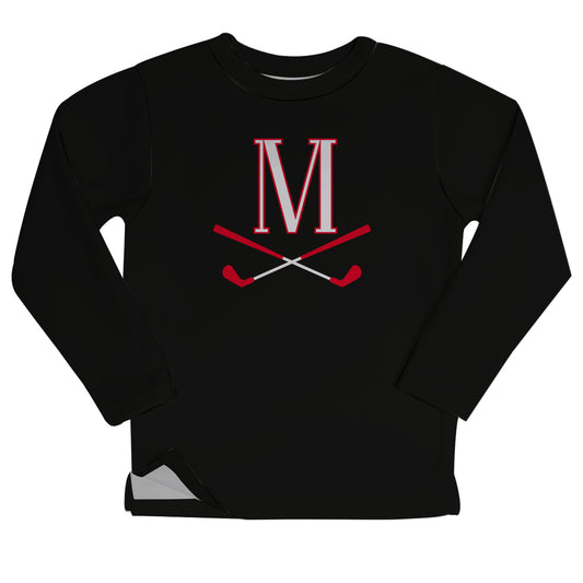Golf Initial Black Fleece Boys and Girls Sweatshirt