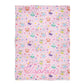 Dance Cute Animals Print Personalized Name Pink Minky Throw