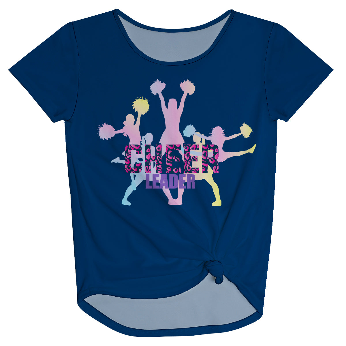 Cheerleader Navy Knot Top