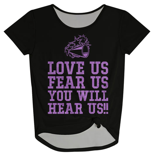 Love Us Black Knot Top