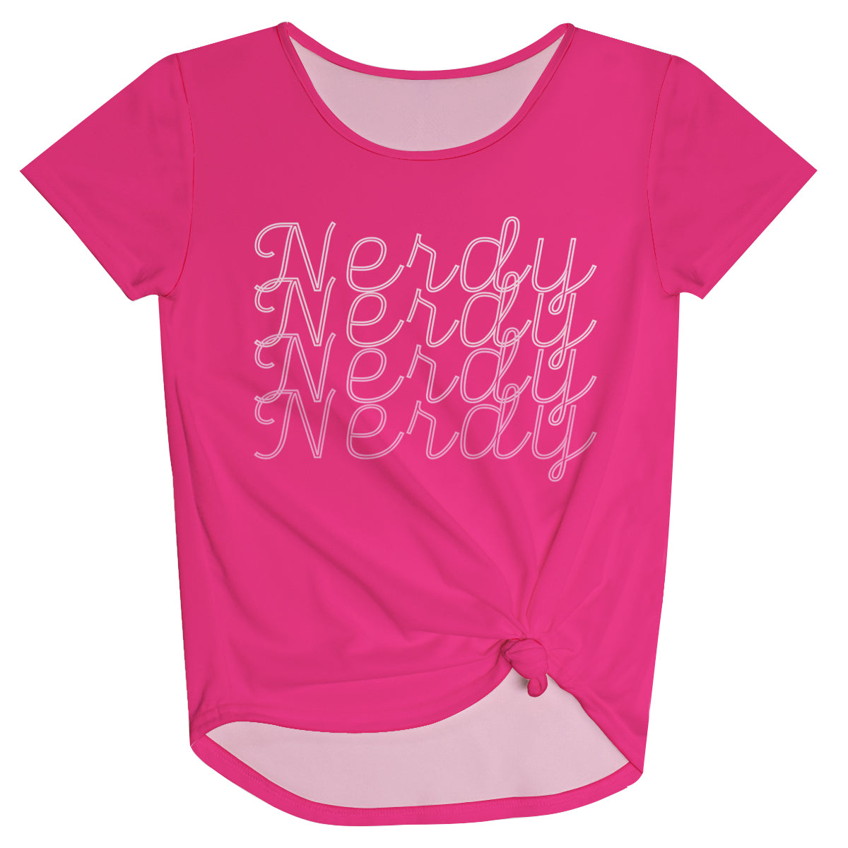 Nerdy Hot Pink Knot Top - Wimziy&Co.