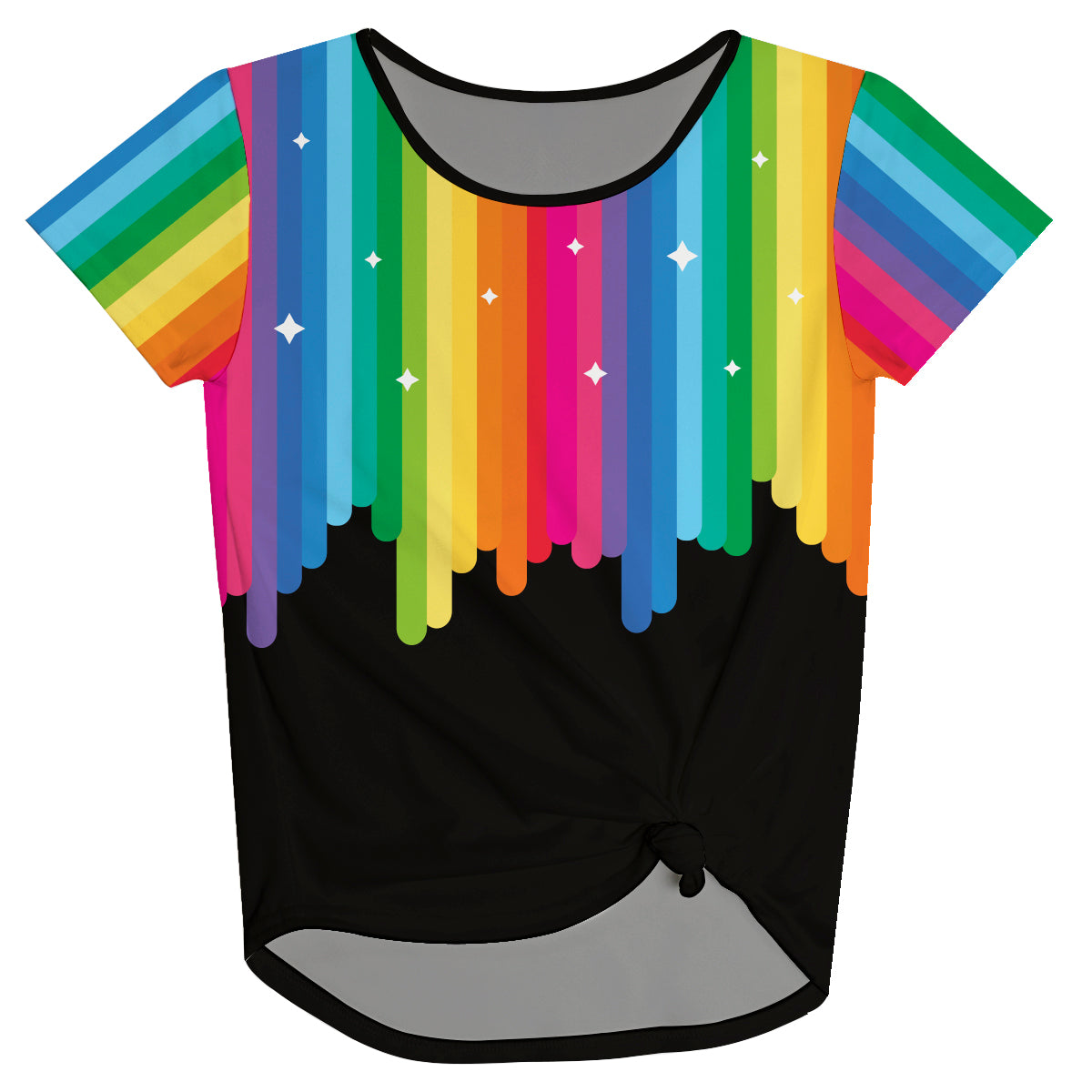 Rainbow Black Knot Top - Wimziy&Co.