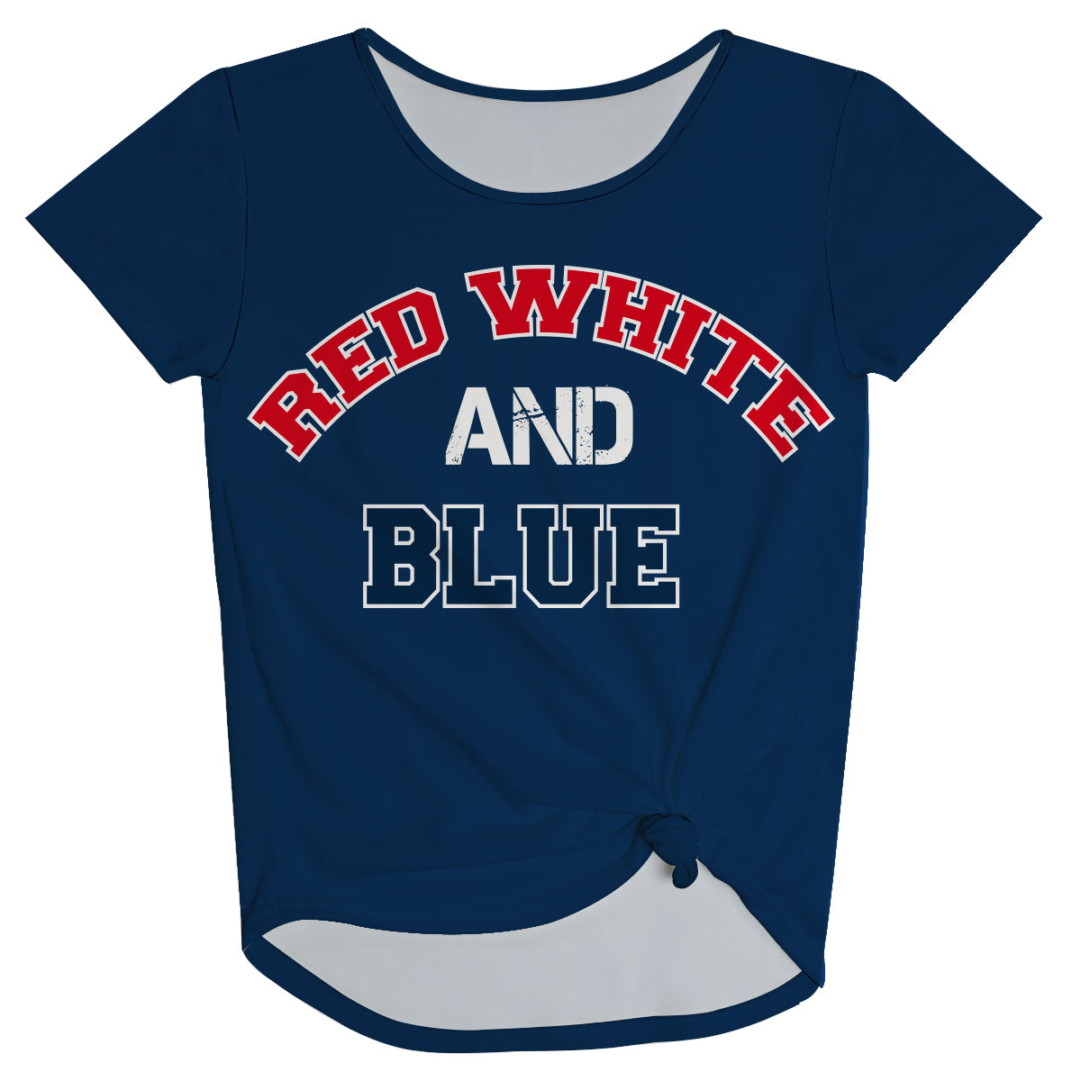 Red White and Blue Navy Knot Top - Wimziy&Co.