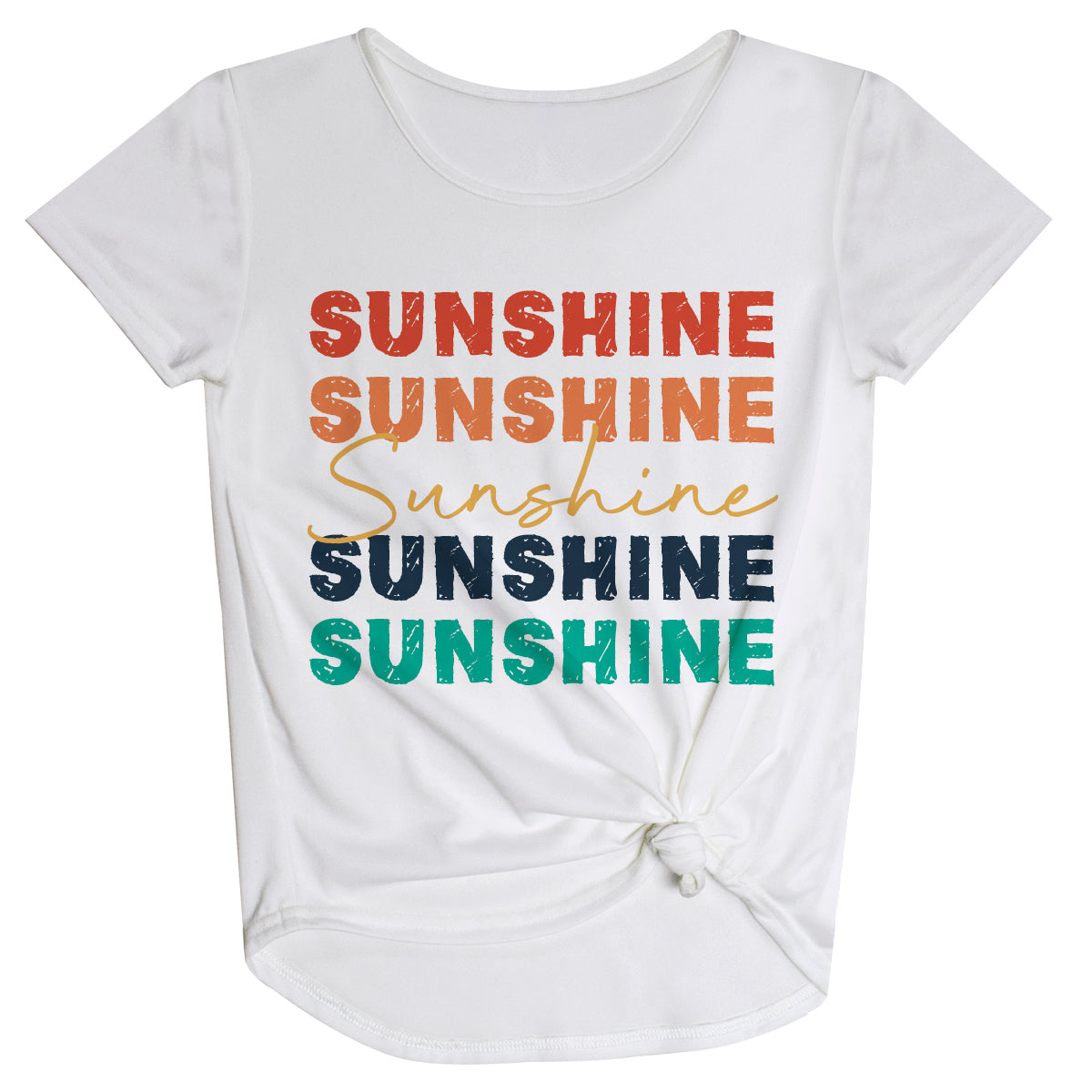 Sunshine White Knot Top
