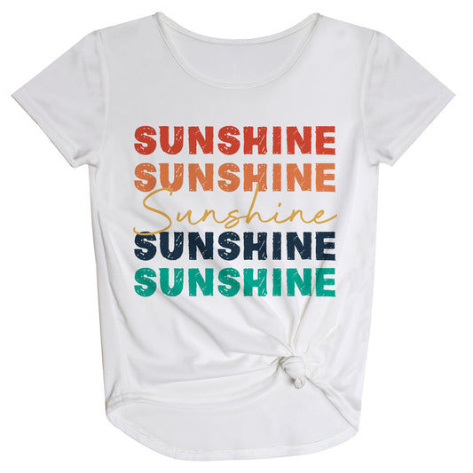 Sunshine White Knot Top