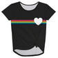 Heart Stripe Black Knot Top - Wimziy&Co.