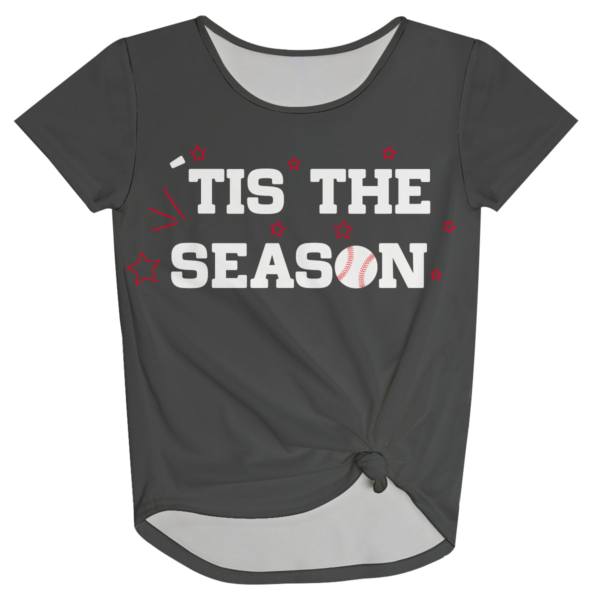 This The Season Gray Knot Top