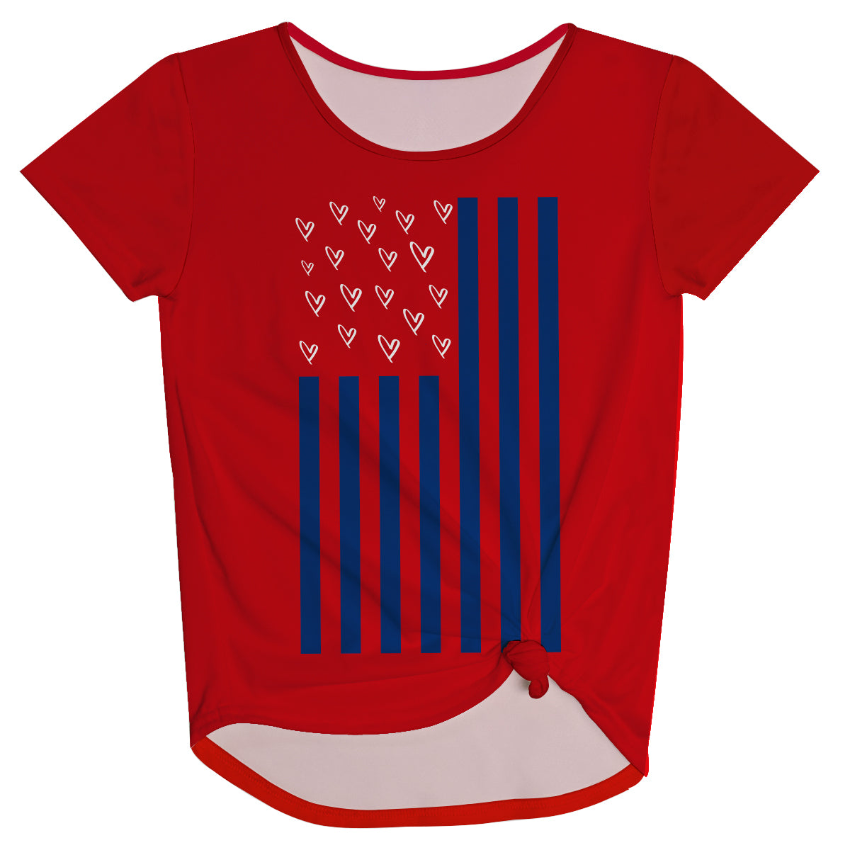 USA Flag Red Knot Top