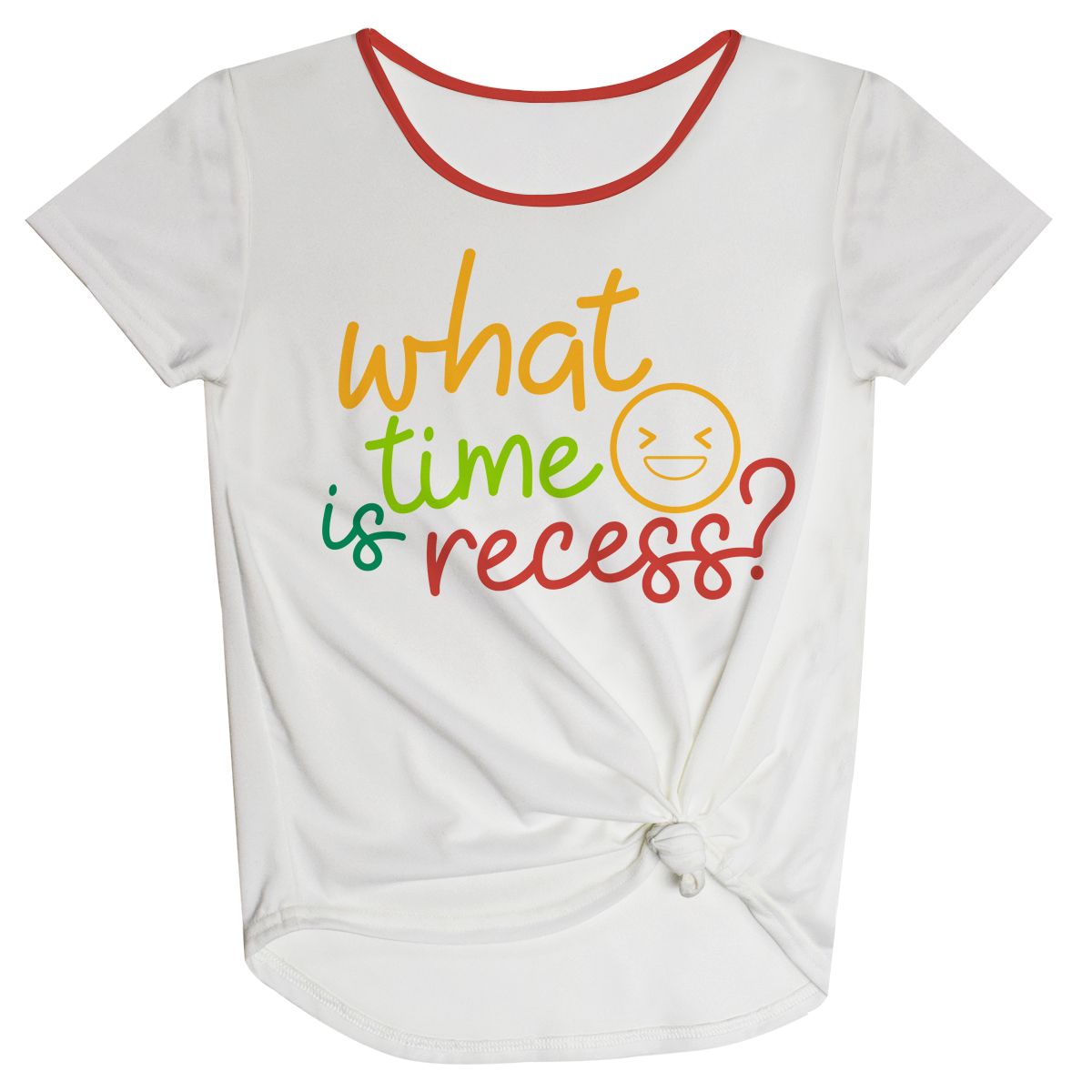 What Time Is Recess White Knot Top