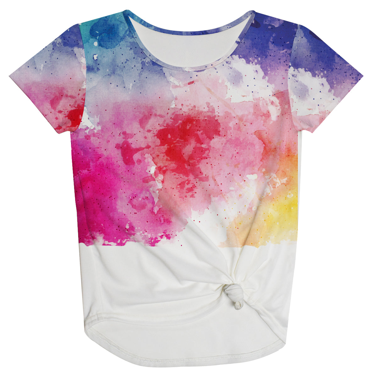 Watercolor White Knot Top - Wimziy&Co.
