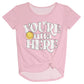Youre Outta Here Light Pink Knot Top