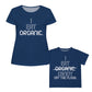 I Eat Organic Navy and White Short Sleeve Tee Shirt - Wimziy&Co.