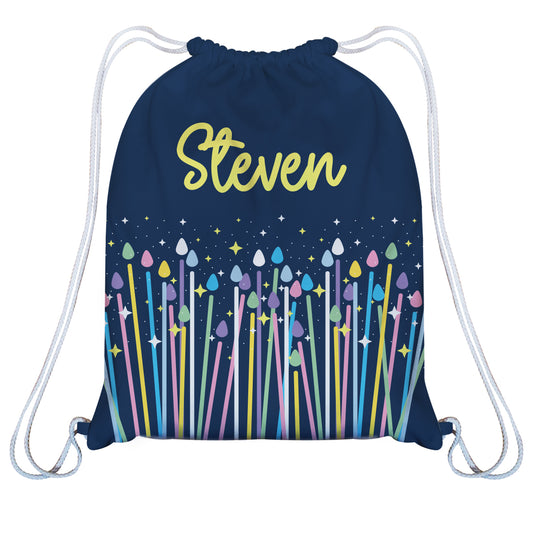 Birthday Personalized Name Navy Bag 14 x 19""