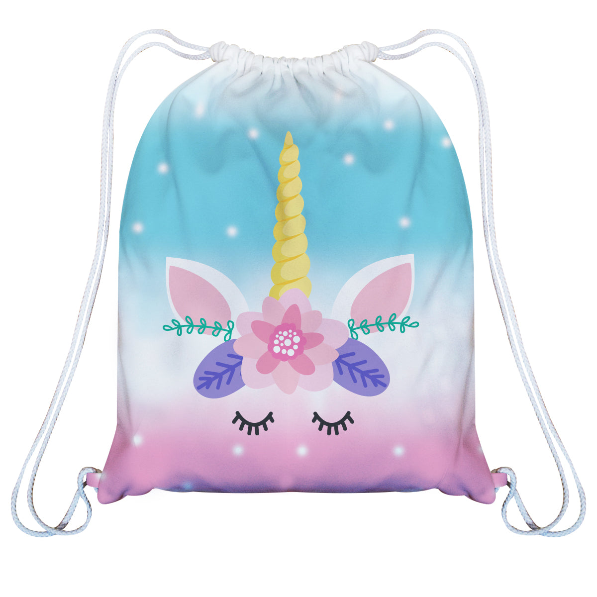 Unicorn Light Blue and Pink Bag 14 x 19""