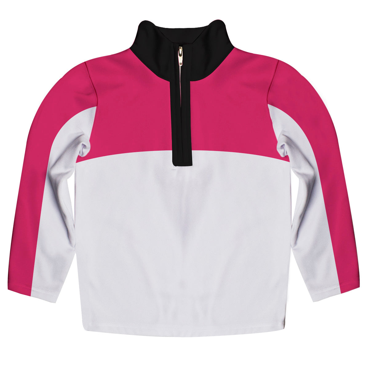 Geometric White Red and Black Heavy Weight Performance 4-Way Stretch 1/4 Zip Pullover