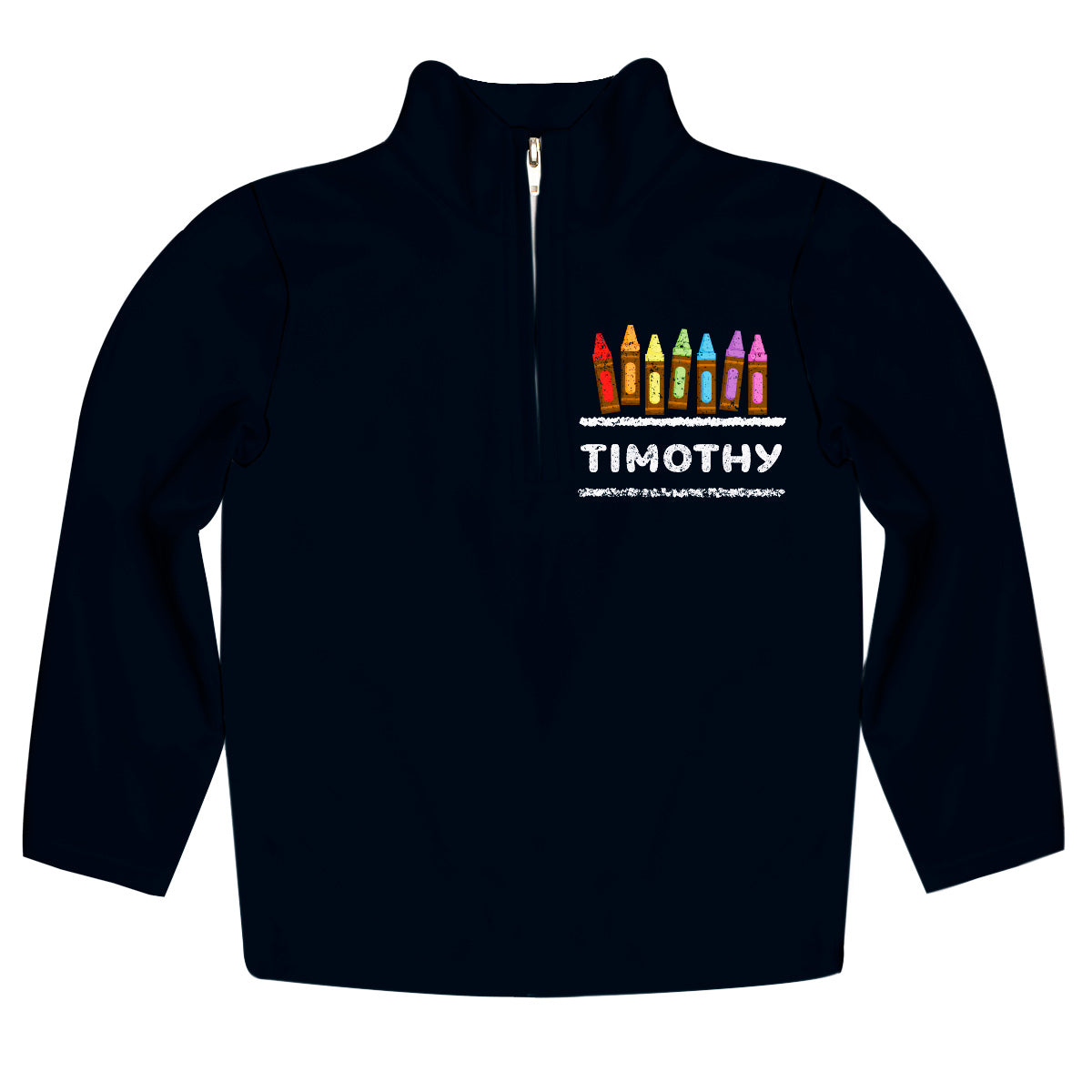 Pencil Personalized Name Navy Heavy Weight Performance 4-Way Stretch 1/4 Zip Pullover