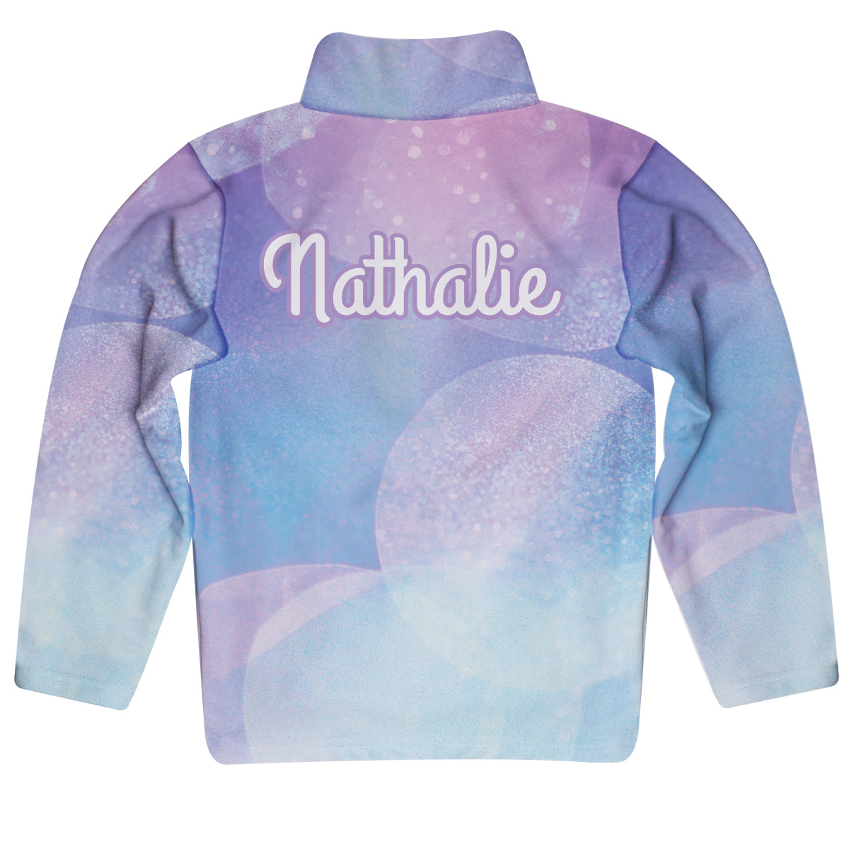 Unicorn Personalized Name Purple and Blue Weight 1/4 Zip Pullover - Wimziy&Co.