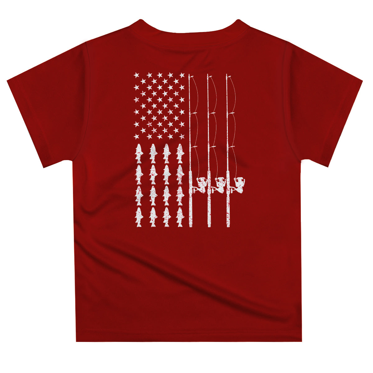Fishing Red Short Sleeve Tee Shirt With Pocket - Wimziy&Co.