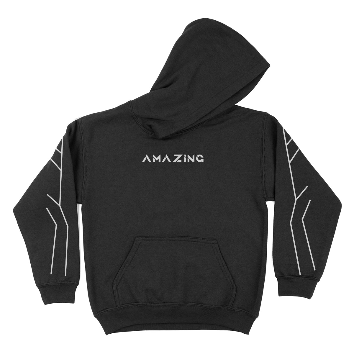 Amazing Black Fleece Long Sleeve Hoodie
