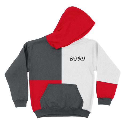 Bad Boyd Gray and White Fleece Long Sleeve Hoodie