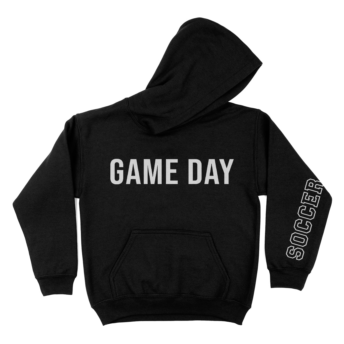 Soccer Game Day Black Fleece Long Sleeve Hoodie