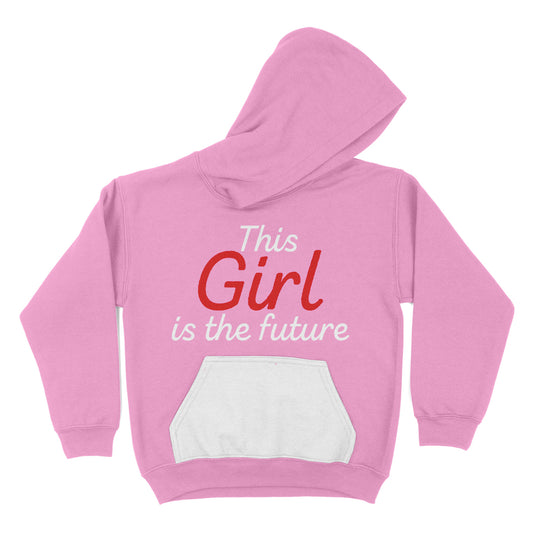 This Girl Is The Future Pink Fleece Long Sleeve Hoodie