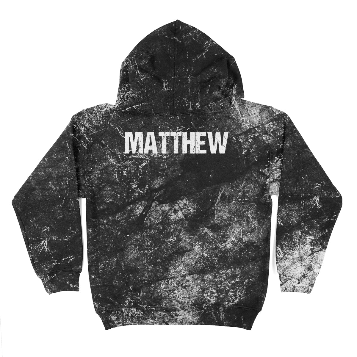 Personalized Name White and Black Fleece Long Sleeve Hoodie Tee Shirt - Wimziy&Co.
