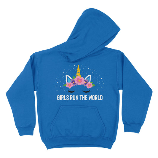 Girls Run The World Royal Fleece Long Sleeve Hoodie