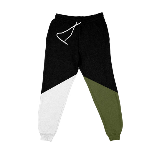 Block Green White and Black Jogger