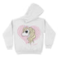 Unicorn Personalized Name White Fleece Long Sleeve Hoodie