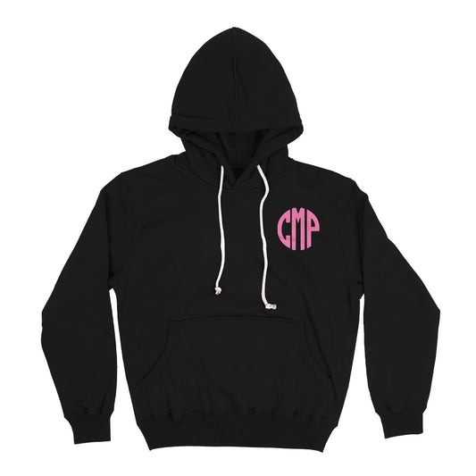 Gymnastics Personalized Moogram Black Heavy Weight Performance 4-way Stretch Hoodie