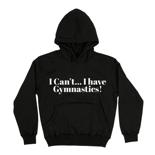 Gymnastics Black and White Heavy Weight Performance 4-way Stretch Hoodie