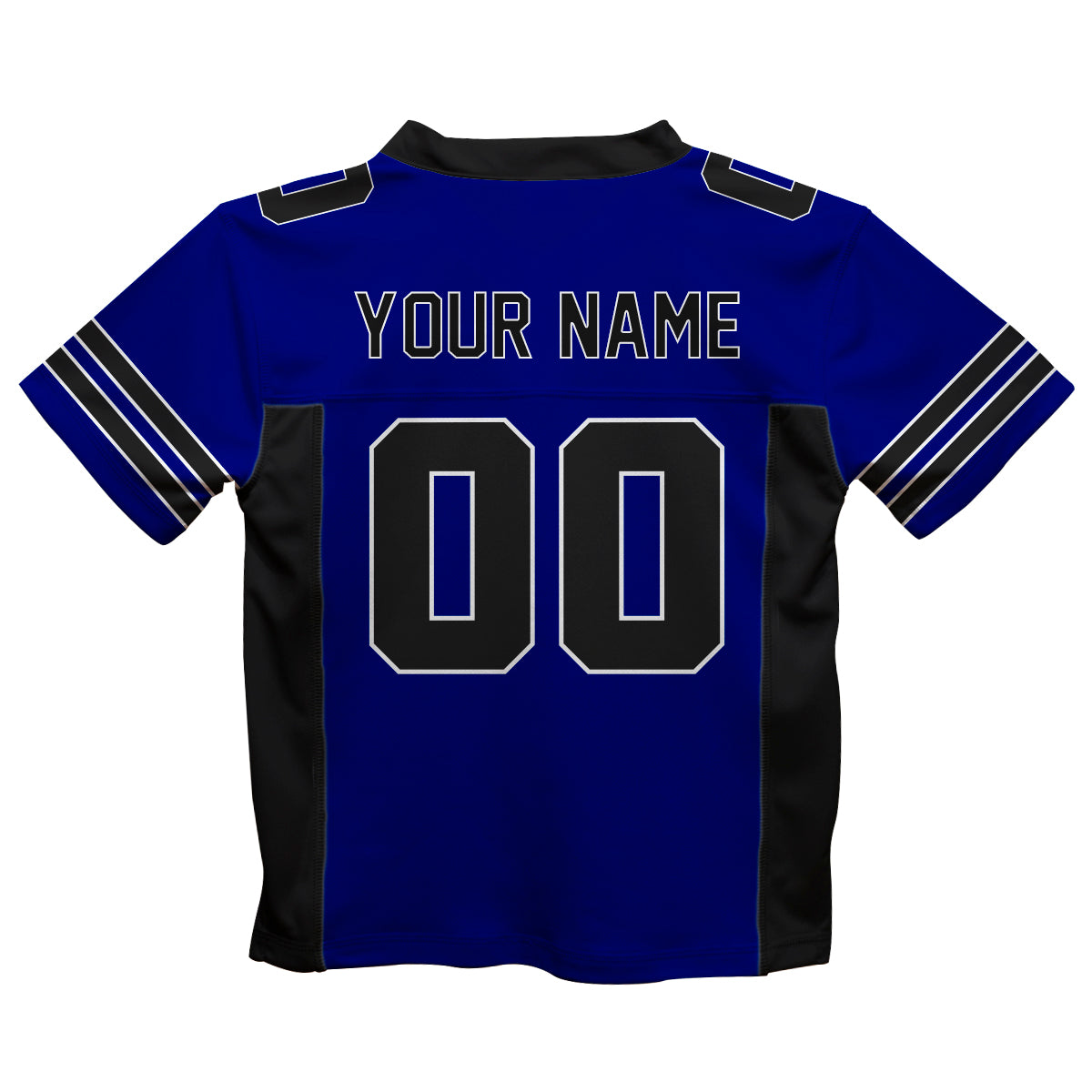 Personalized Name and Number Blue and Black Fashion Football T-Shirt - Wimziy&Co.