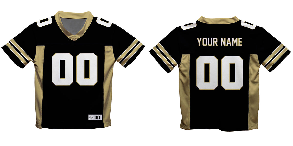 Personalized Name and Number Gold and White Fashion Football T-Shirt - Wimziy&Co.