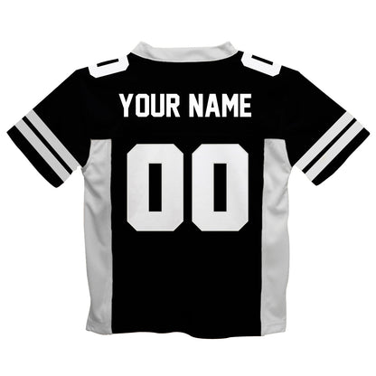 Personalized Name and Number Black and White Fashion Football T-Shirt - Wimziy&Co.