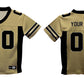 Personalized Name and Number Gold and Black Fashion Football T-Shirt - Wimziy&Co.