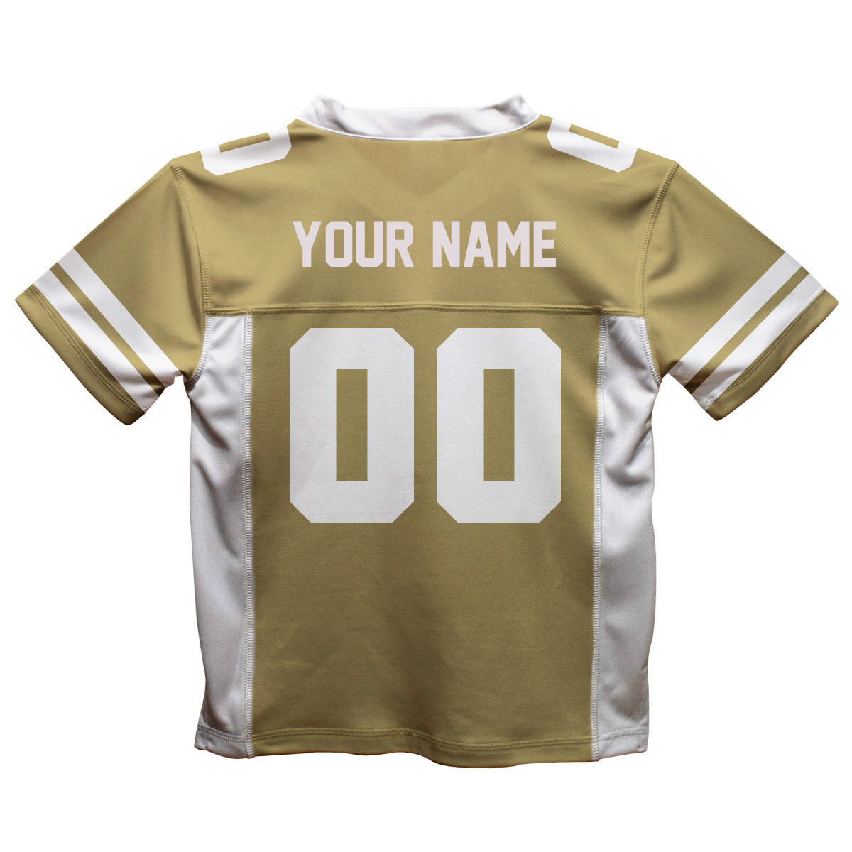 Personalized Name and Number Gold and White Fashion Football T-Shirt - Wimziy&Co.