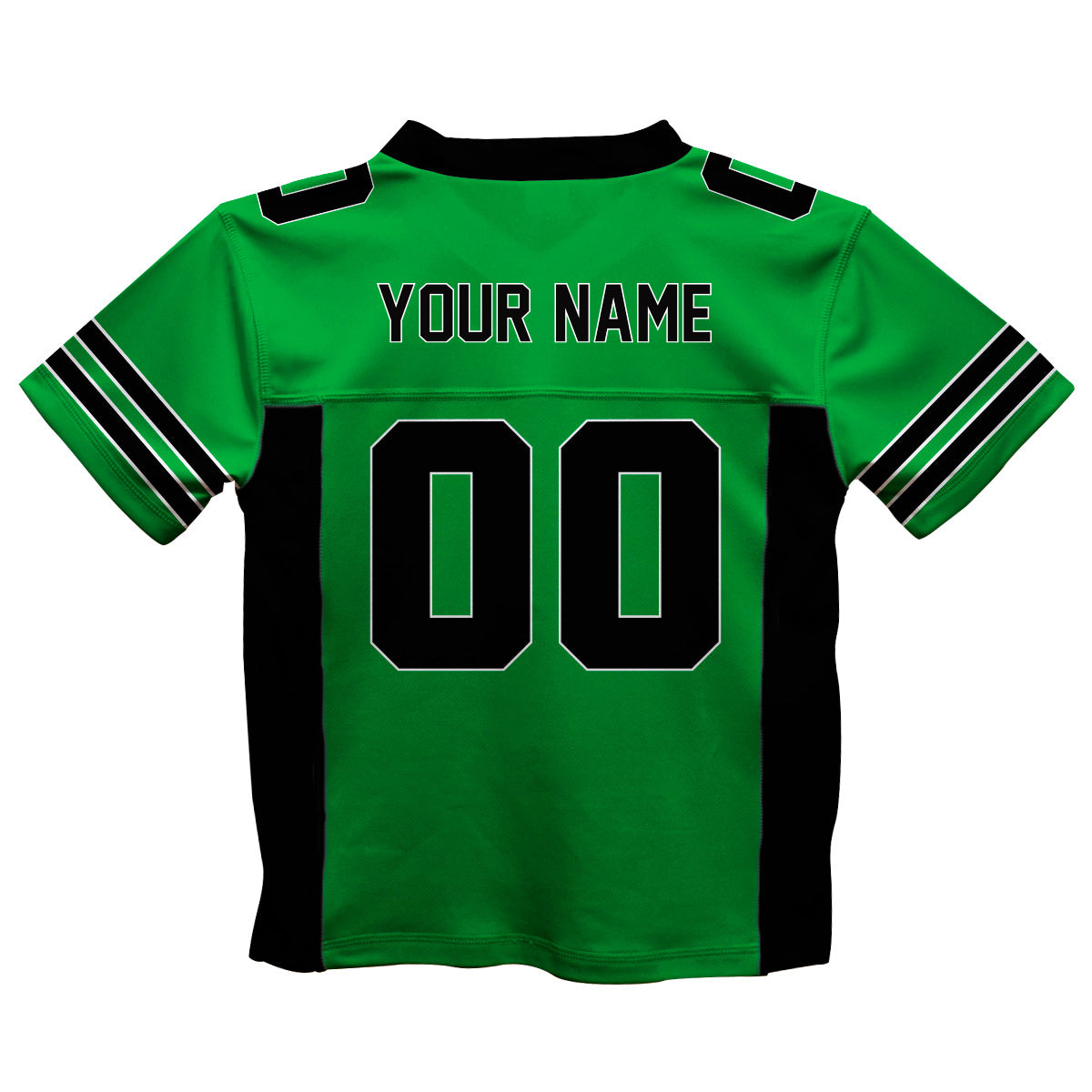 Personalized Name and Number Kelly Green and Black Fashion Football T-Shirt V2 - Wimziy&Co.