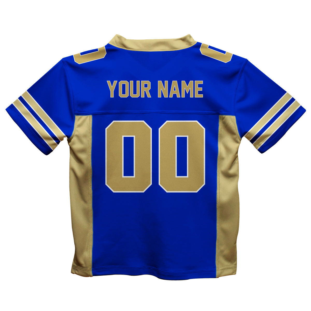 Personalized Name and Number Royal and Gold Fashion Football T-Shirt - Wimziy&Co.