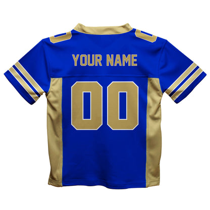 Personalized Name and Number Royal and Gold Fashion Football T-Shirt - Wimziy&Co.