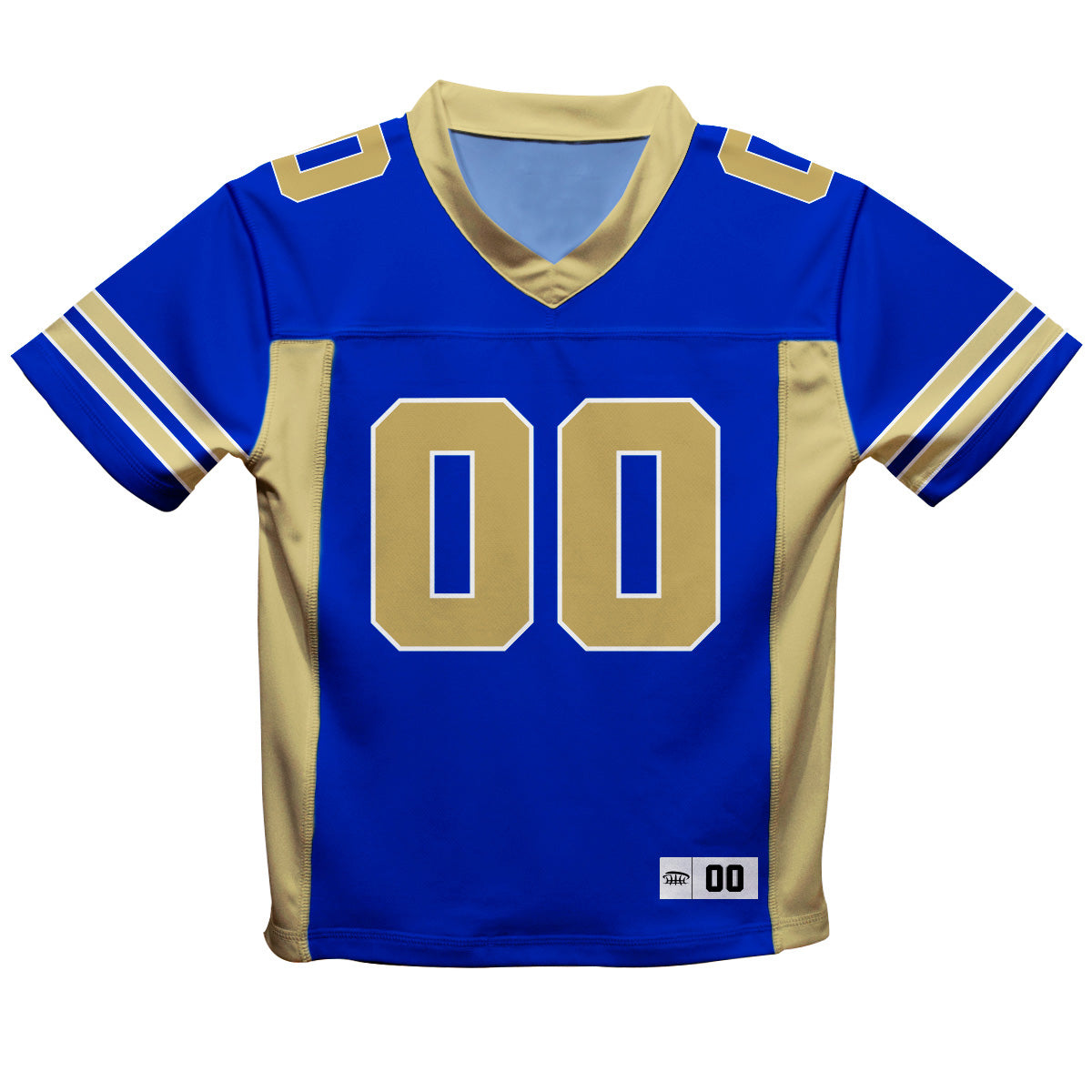 Personalized Name and Number Royal and Gold Fashion Football T-Shirt