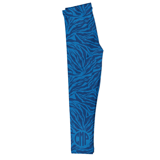 Animal Print Personalized Monogram Royal Leggings