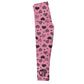 Hearts Print Personalized Monogram Pink Leggings